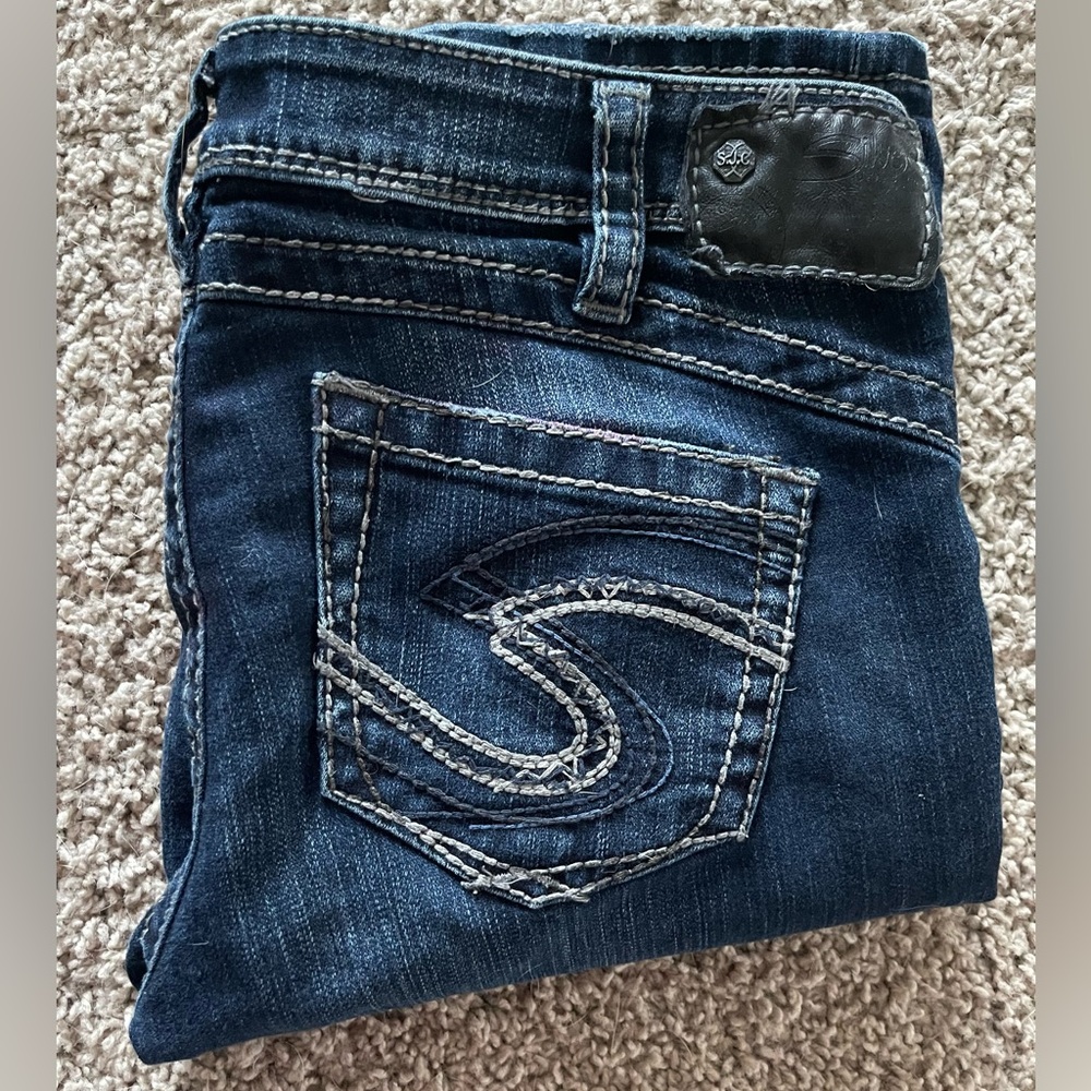 Silver Jeans Dark Blue Boot Cut Women's Jeans - Picture 3 of 3